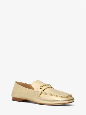 Mocassin Lena en cuir métallisé