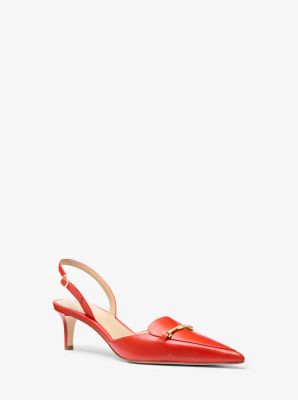 Escarpin Lena en cuir avec bride arrière