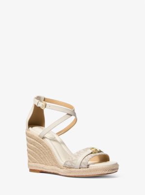 Mandy Signature Logo and Leather Wedge Sandal image number 0