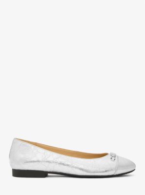 Rebecca Flex Crackled Metallic Leather Ballet Flat image number 1