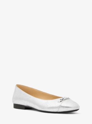 Michael kors silver ballet flats online