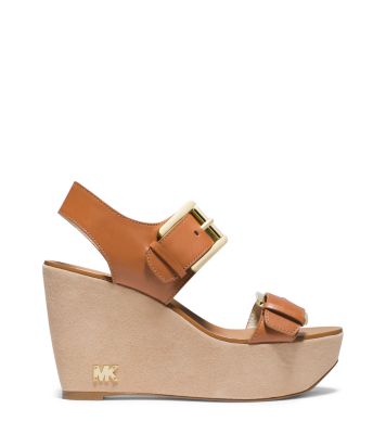 Warren Leather Wedge Sandal Michael Kors