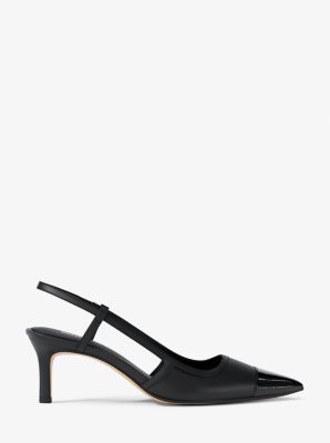 Alora Leather Slingback Pump in BLACK | Michael Kors