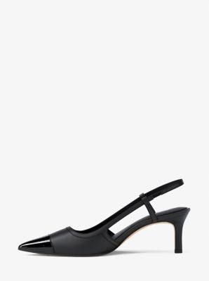 Alora Leather Slingback Pump in BLACK | Michael Kors
