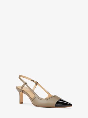 MK Slingpumps Alora Aus Leder - Natur