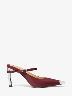 Kasia Leather High Mule Pump