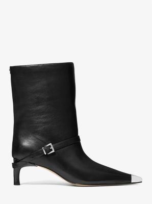 Stiefel Kasia aus Leder mit Gürteldetail in SCHWARZ | Michael Kors