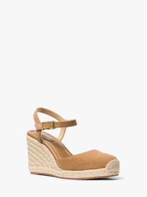 Espadrilla Kenzie in pelle scamosciata con zeppa