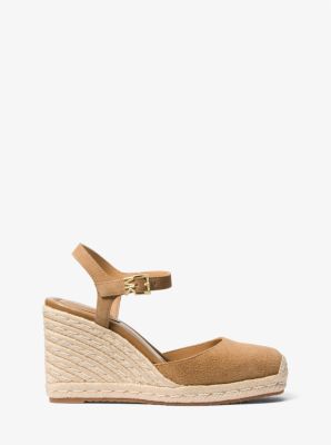 Espadrilla Kenzie in pelle scamosciata con zeppa in CRETA | Michael Kors