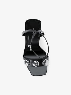 Liana Studded Leather Sandal in BLACK | Michael Kors