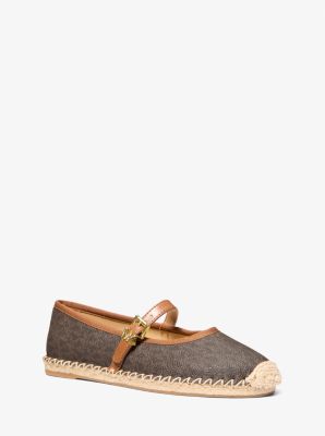 MK Espadrille Lynn Mit Signature-Logomuster Im Ballerina-Stil - Braun