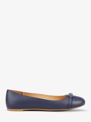 Mandy Leather Ballet Flat in DRESS BLUES | Michael Kors