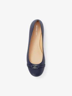 Mandy Leather Ballet Flat in DRESS BLUES | Michael Kors