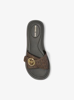 Pantolette mit Signature-Logomuster in BRAUN | Michael Kors