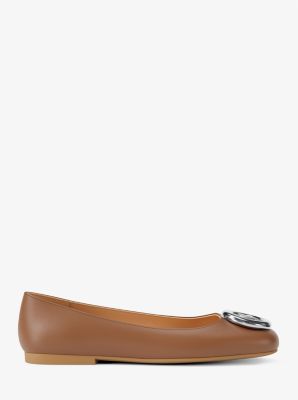 Milan Leather Ballet Flat in LUGGAGE | Michael Kors