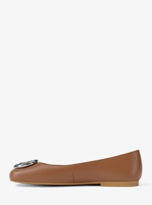 Milan Leather Ballet Flat in LUGGAGE | Michael Kors