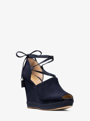 Hastings Lace-Up Suede Wedge | Michael Kors