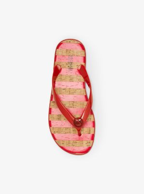 Michael kors jet set clearance jelly flip flops black