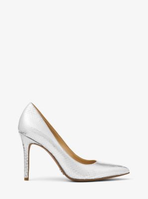 Michael kors claire hot sale embossed leather pump