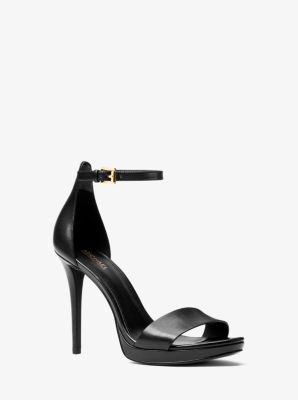 michael michael kors hutton metallic leather sandal