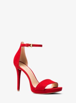 red michael kors sandals