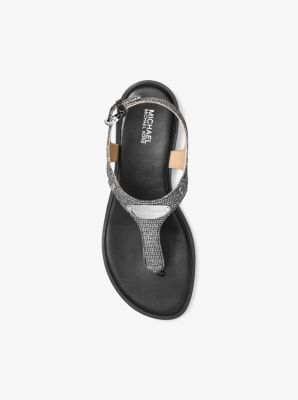 Dee dee Calf leather slip on sandal Black Black