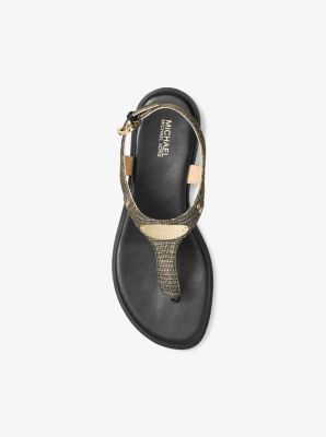 Sandale en maille &agrave; cha&icirc;nes