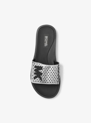 Michael kors metallic clearance slides