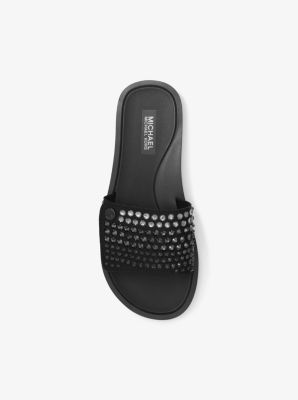 Michael kors embellished clearance slides