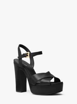 Michael kors sia on sale leather platform sandal