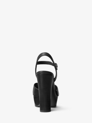 Michael kors sia on sale leather platform sandal