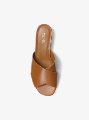 Michael kors shelly leather on sale slide