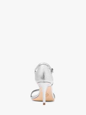 Michael kors simone sandal on sale silver