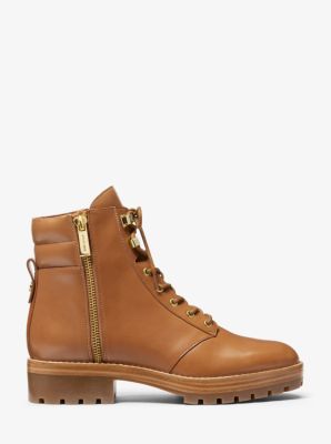 michael michael kors rosario leather combat boot