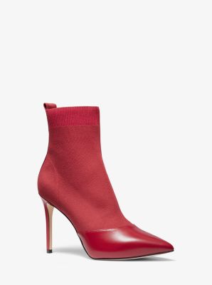 Michael kors red booties on sale