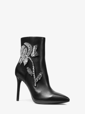 Viera Embellished Leather Ankle Boot | Michael Kors