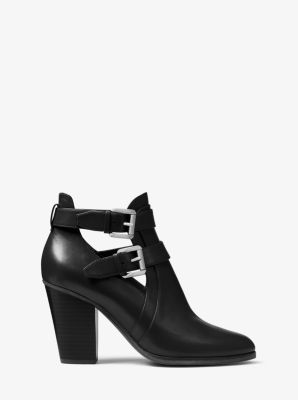 michael kors walden leather bootie