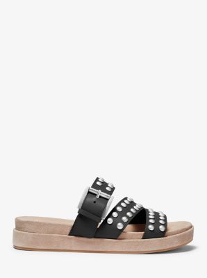 Ansel studded 2024 leather slide sandal