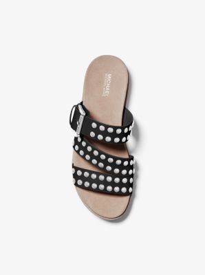 Ansel studded leather cheap slide sandal