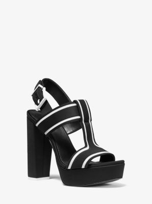 Becker Contrast-Trim Scuba Platform Sandal | Michael Kors