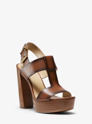 michael kors blake leather platform sandal