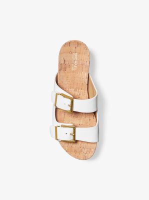 Delilah Leather and Cork Flatform Sandal Michael Kors Canada