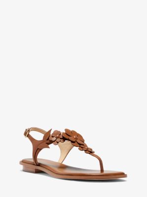 Flora Appliqu Leather Sandal Michael Kors Canada