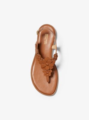 Flora Appliqu Leather Sandal Michael Kors Canada