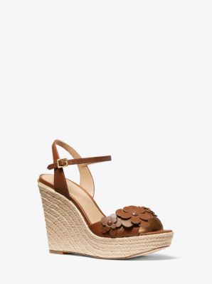 Flora appliqué leather platform sandal new arrivals