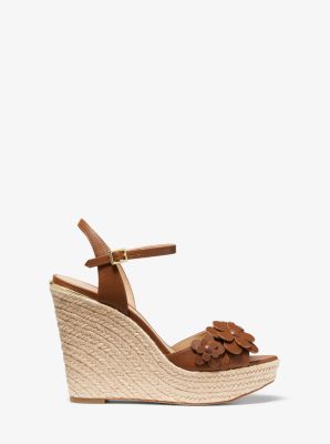 Michael kors flora appliqué sales leather sandal