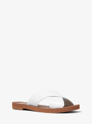 Glenda leather slide discount sandal