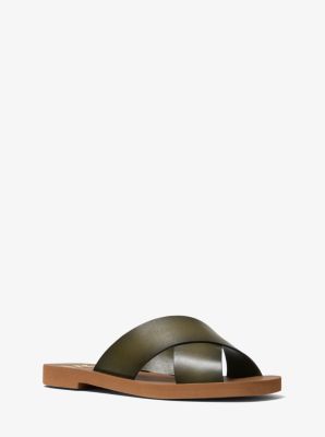 michael kors olive sandals