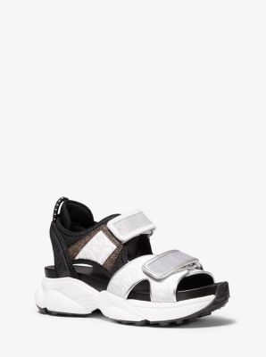 Harvey Color Block Mixed Media Sport Sandal Michael Kors