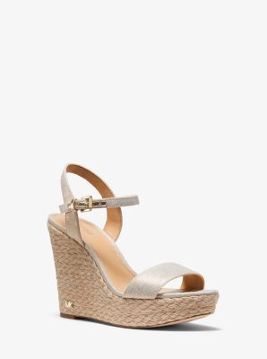 jill metallic leather wedge